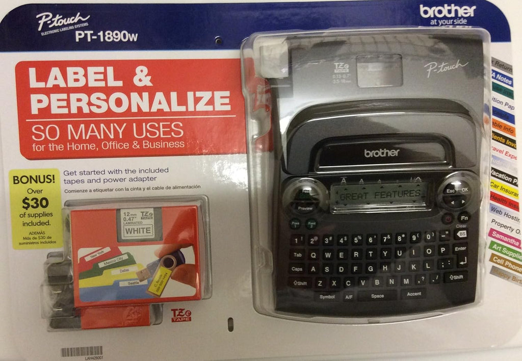 Brother P-touch Label Maker PT-1890w with BONUS Supplies