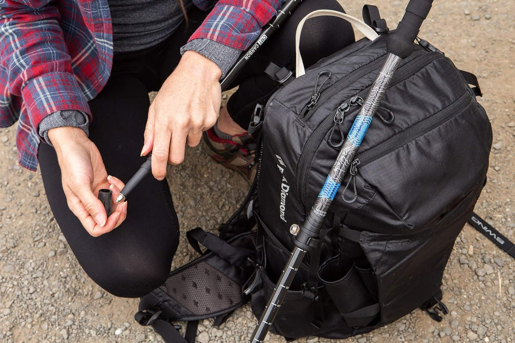Cascade Mountain Tech Carbon Fiber Adjustable Trekking Poles 2 Pack - Lightweight Quick Lock Walking or Hiking Stick - 1 Pair