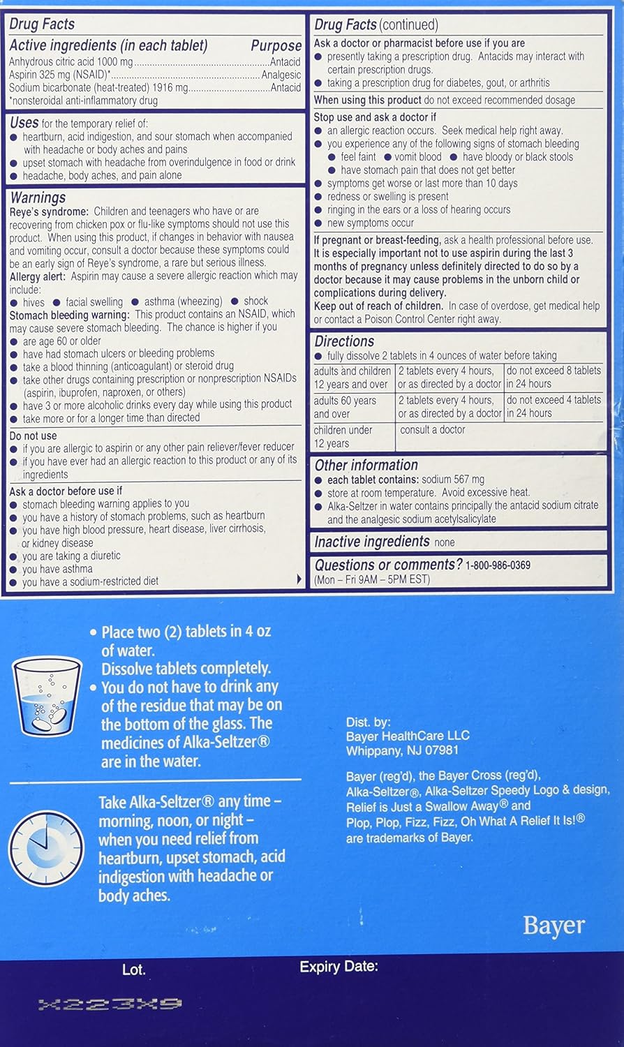 Alka Seltzer Antacid Tablets 116count