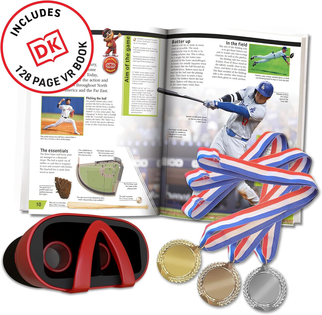 Abacus Brands Virtual Reality ESPN Gift Box - Illustrated Interactive VR Book and STEM Learning Activity Set