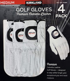Kirkland Signature Golf Gloves Premium Cabretta Leather 4 pack