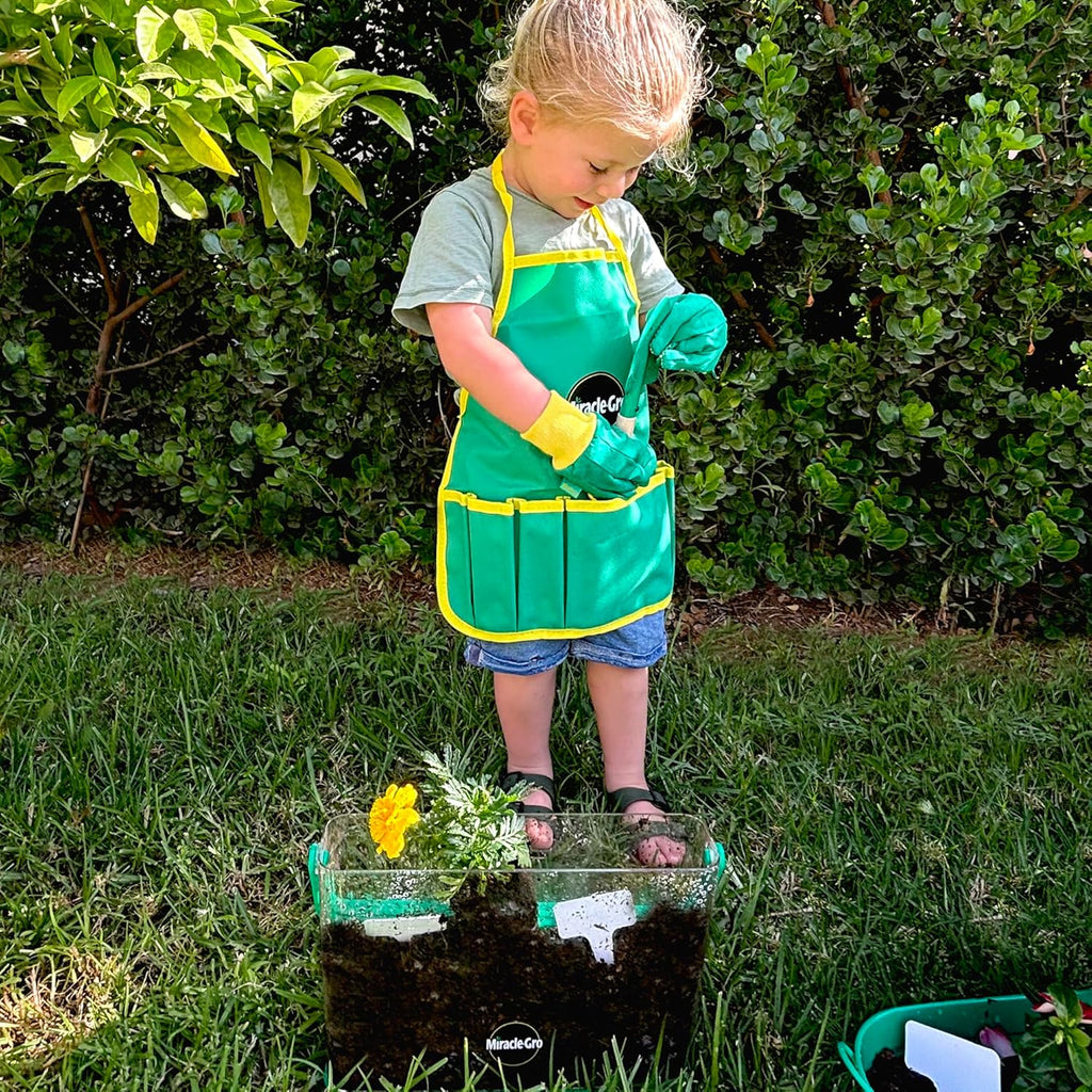 Red Toolbox Kids' Garden Tool Set Childrens 23-Piece Gardening Kit, Hands-on Learning Experience for Kids 3+