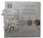 Multipurpose Noodle Hand Towel, Chenille Noodle, 3-pack