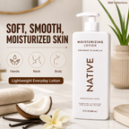 Natives Moisturizing Lotions Coconut & Vanilla, 23 fl oz, Plant-Based Moisturizers with Shea Butter & Niacinamide, Hand & Body Lotion, 2 Pack