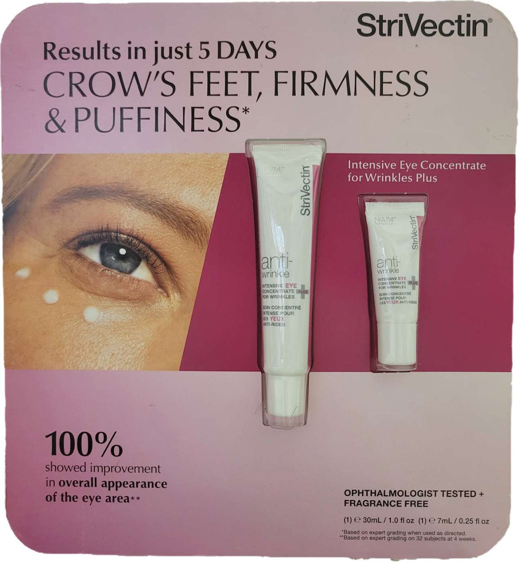 StriVectin Anti-Wrinkle Intensive Eye Cream Concentrate for Wrinkles Plus, Targets Crow's Feet, Firmness, Puffiness and Dark Circles | Paraben-Free, Suitable for All Skin Types | 1.25 Fl oz