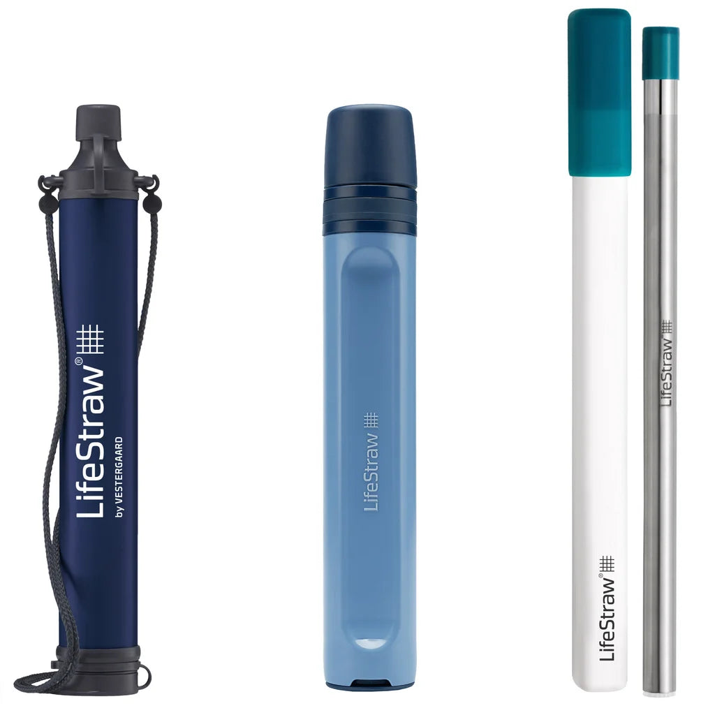 LifeStraw water filtration products on a white background
