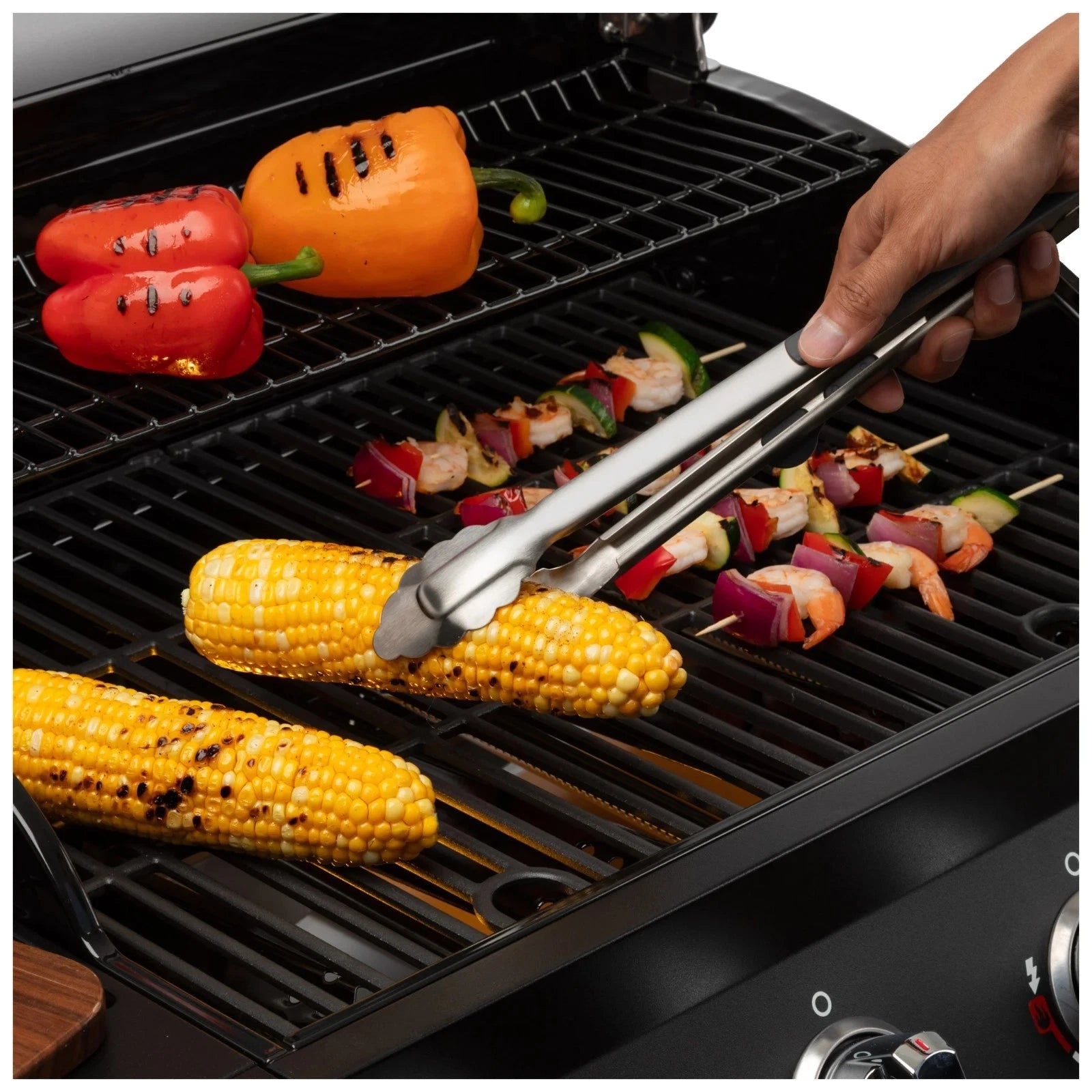 Prepworks Heads-up Cooking Tongs Set, Silicone & Stainless Steel, Dishwasher Safe, 5 pieces