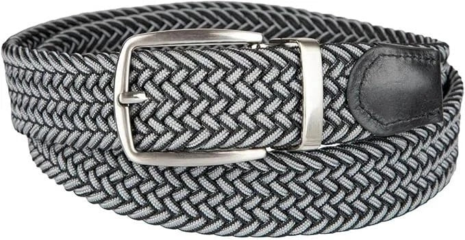 Tommy Bahama Men's Reversible Belt, Stretch Braided Style with Leather Trim