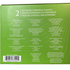 Essenza Large 4-Wick Outdoor Citronella Candles, Lemongrass Eucalyptus, 2 Pack, 25 oz x 2 ea