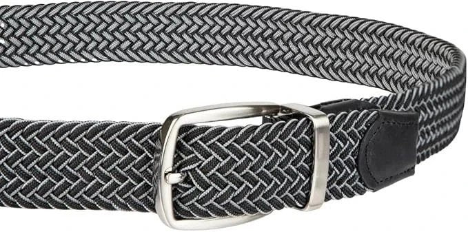 Tommy Bahama Men's Reversible Belt, Stretch Braided Style with Leather Trim