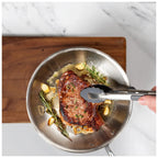 Prepworks Heads-up Cooking Tongs Set, Silicone & Stainless Steel, Dishwasher Safe, 5 pieces