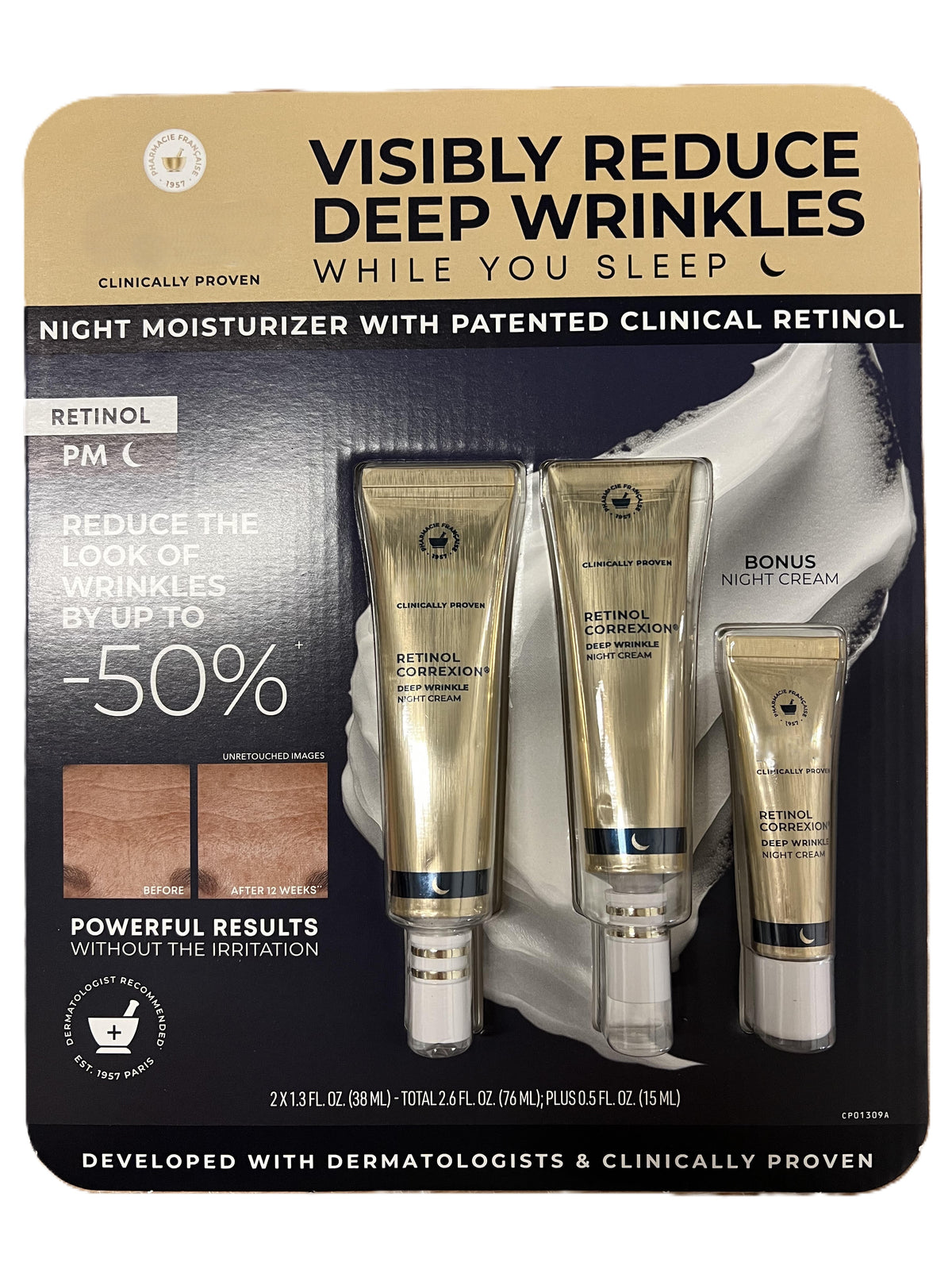 RoCs Night Time Retinol Moisturizer, 2 pack